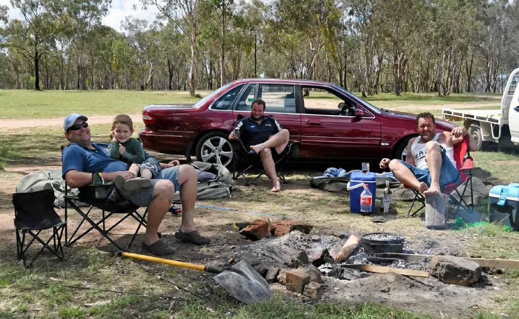 The boys enjoy a chilled-out stay at the Dam. Anthony and Blake Schafferius, Darren Rub and Jason Clayton. The boys enjoy a chilled-out stay at the Dam. Anthony and Blake Schafferius, Darren Rub and Jason Clayton.